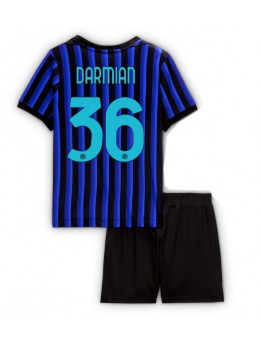 Inter Milan Matteo Darmian #36 Replika Hemmakläder Barn 2025-26 Kortärmad (+ byxor)